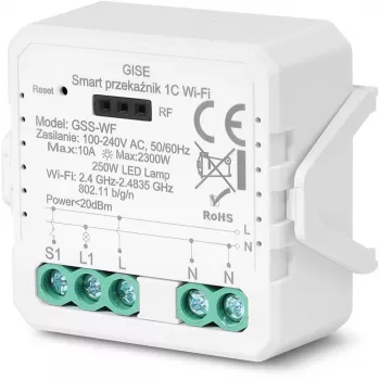 GISE „Smart WiFi“ vieno kanalo relės modulis Tuya GSS-WF