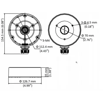 MITON MT-P1280-D8 Hermetinė jungiamoji dėžutė IP65 120x80x80mm šviesiai pilka ABS