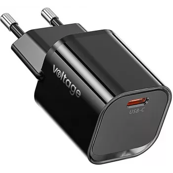 Voltage GaN Charger Mini 20W PD 3.0 QC 3.0 USB-C Black