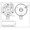 MITON MT-P1280 paviršinio montavimo jungiamoji dėžutė, IP54, pilka (RAL 7035), 128x80x50 mm