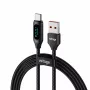 Voltage PowerDisplay USB-A į USB-C laidas, 66W, 100 cm, juodas