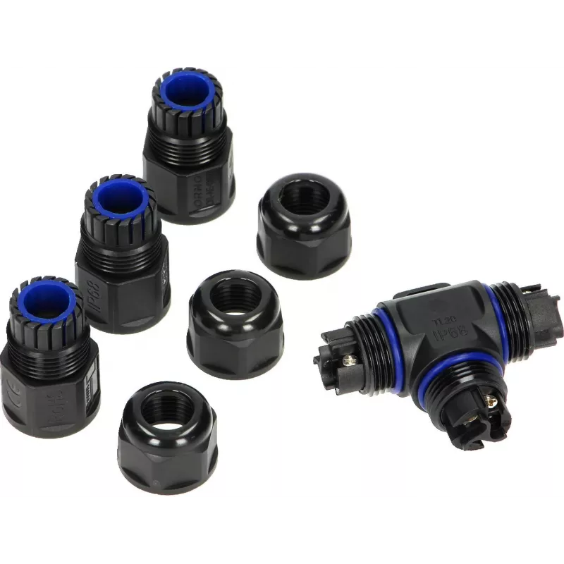 ORNO OR-AE-13602 T formos kabelio jungtis IP68, 3x4mm², 450V/25A, juoda