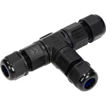 ORNO OR-AE-13602 T formos kabelio jungtis IP68, 3x4mm², 450V/25A, juoda