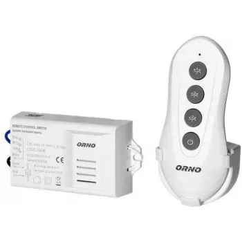 ORNO OR-GB-447 belaidis apšvietimo valdiklis, 1 kanalo nuotolinio valdymo pulto rinkinys, 433,92 MHz, 1000 W