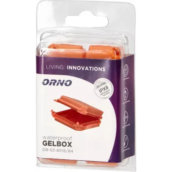 ORNO geliu užpildyta apsauginė jungiamoji dėžutė IPX8, maža, lizdinėje pakuotėje, 4 vnt. OR-SZ-8016/B4