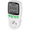 VIRONE EM-4 Vienfazis Elektros Skaitiklis su LCD Ekranu, 16A, 3680W, Schuko Kištukas