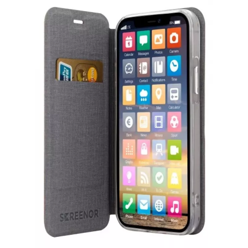 SCREENOR Clever Wallet Case, skirta Apple iPhone 12 / 12 Pro – rožinė