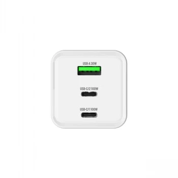 GRATEQ HALTI GaN PD/PPS 2xUSB-C/1xUSB-A 100W sieninis įkroviklis juodas