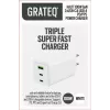GRATEQ HALTI GaN PD/PPS 2xUSB-C/1xUSB-A 100W sieninis įkroviklis juodas