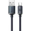 Baseus Crystal Shine USB-A į USB-C laidas 1,2 m 100 W 6 A QC 3.0 pintas nailonas juodas
