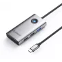 ORICO PW11-5P-GY-EP USB-C Hub 5-in-1, 1x USB-A 3.0 5Gbps, 2x USB-A 2.0, HDMI 4K@30Hz, PD 60W, pilka