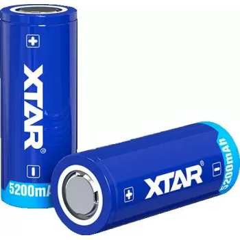 XTAR 26650 3.7V 5200mAh Saugi Ličio jonų įkraunama baterija (Button Top)