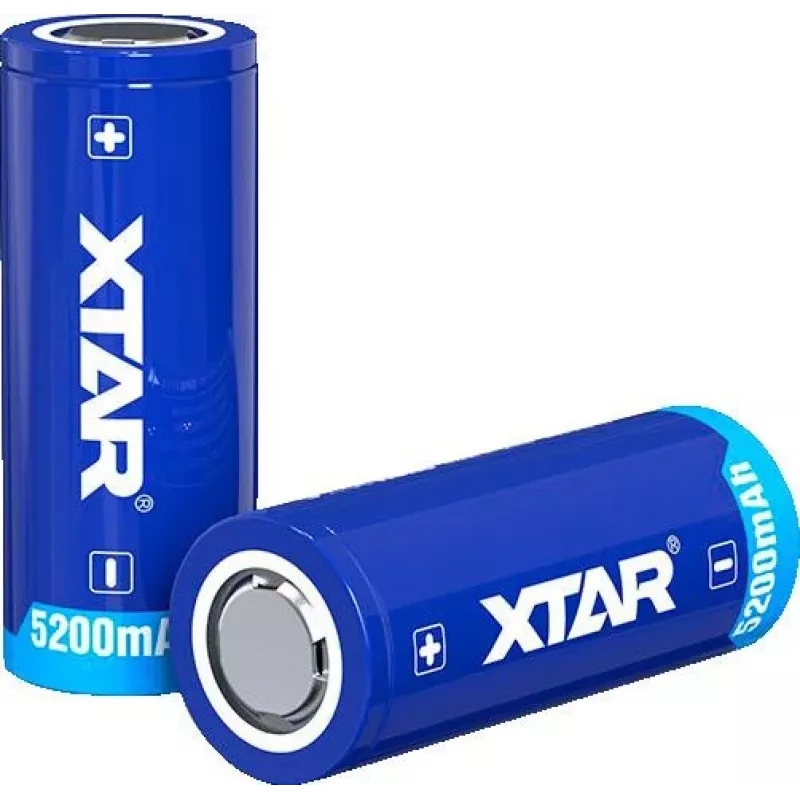 XTAR 26650 3.7V 5200mAh Saugi Ličio jonų įkraunama baterija (Button Top)