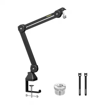 MAONO BA37 Mikrofono stovas – ranka, juoda, 360° sukimas, 1,5 kg talpa