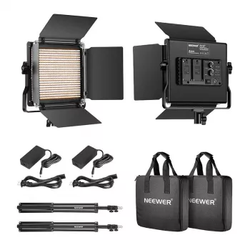 NEEWER 660 Bi-Color LED Video Light Kit (2 Lempos, 40W, 3200-5600K)
