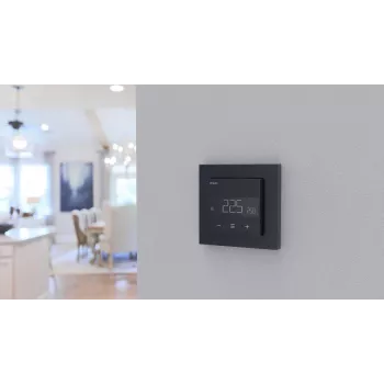 HEATIT WiFi6 Black Matt Wi-Fi Thermostat 3600W 16A
