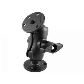 RAM MOUNTS Trumpa dviguba lizdinė rankena su 2x D dydžio 2,25 inch rutulio apvalia plokštės pagrindu 3,68 inch