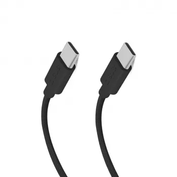 SBS TECABLETISSUETCCK USB-C į USB-C pintas kabelis 1,5 m 60W PD greitas įkrovimas ir duomenų sinchronizavimas - juoda