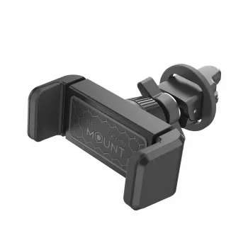 CELLY Mount Vent 360 automobilinis laikiklis – universalus išmaniojo telefono laikiklis ventiliacijos grotelėms su 360° sukimu, juodas