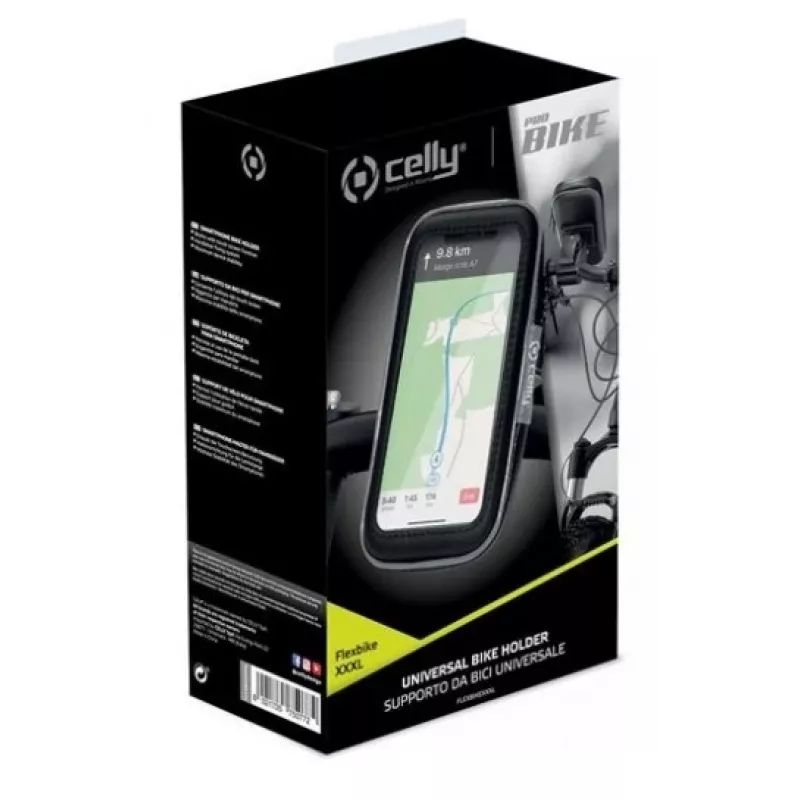CELLY Universal Bike Holder XXXL – Vairų laikiklis išmaniesiems telefonams iki 6,5 inch