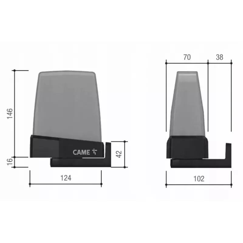 CAME KRX1FXSO LED įspėjamasis žibintas oranžinis 24/230V (806LA-0010)