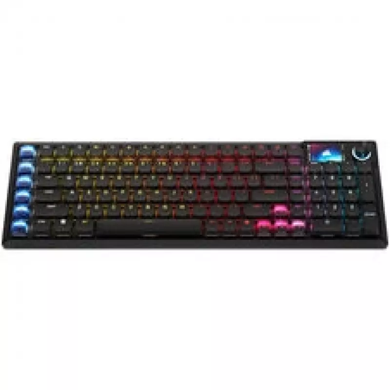 Corsair Vanguard Air 99 belaidė žaidimų klaviatūra, optiniai-mechaniniai jungikliai, žemo profilio, 8K apklausos dažnis, DE išdėstymas – juoda