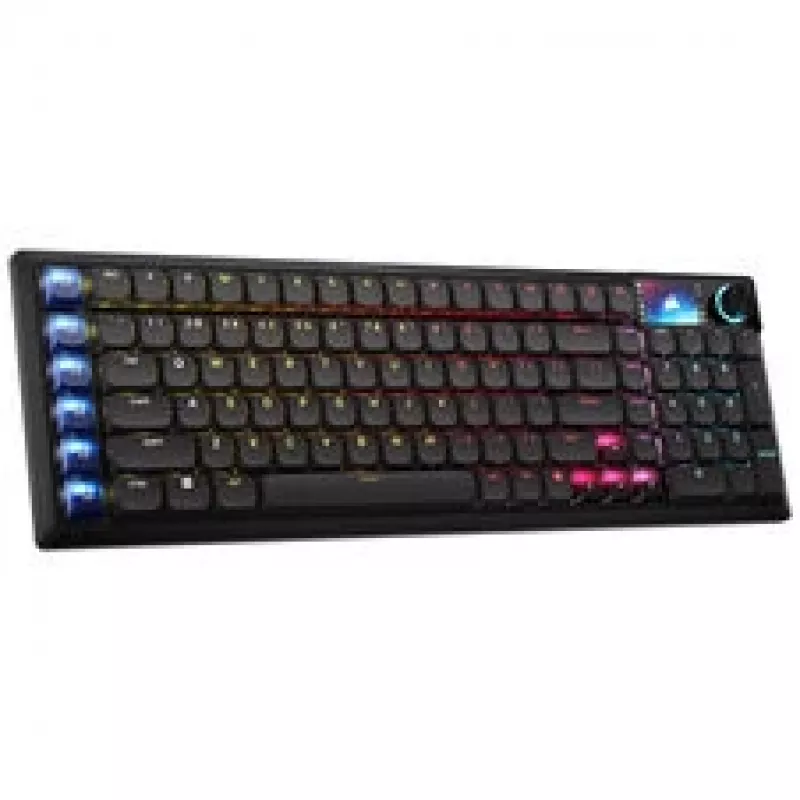 Corsair Vanguard Air 99 belaidė žaidimų klaviatūra, optiniai-mechaniniai jungikliai, žemo profilio, 8K apklausos dažnis, DE išdėstymas – juoda