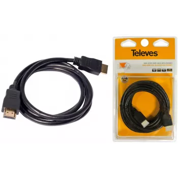 Televes HDMI 2.0 laidas 5 m, 4K UHD, 18 Gbps, auksu dengtomis jungtimis