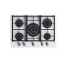 TEKA GZC 75330 XBC WH dujinė kaitlentė, 5 degikliai, balta, 75 cm