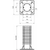 KOPOS KEZ_KB elektros instaliacinė dėžė šiltinamiems fasadams, 120x120mm, pilka/oranžinė