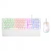 Rampage Fortuna Wired Keyboard and Mouse Combo White