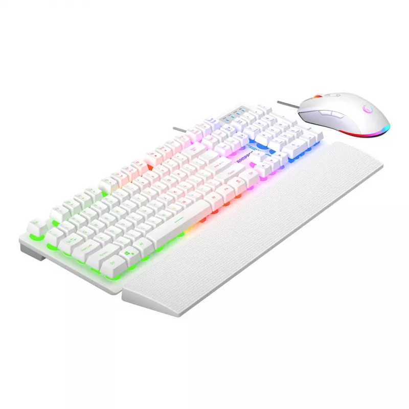 Rampage Fortuna Wired Keyboard and Mouse Combo White