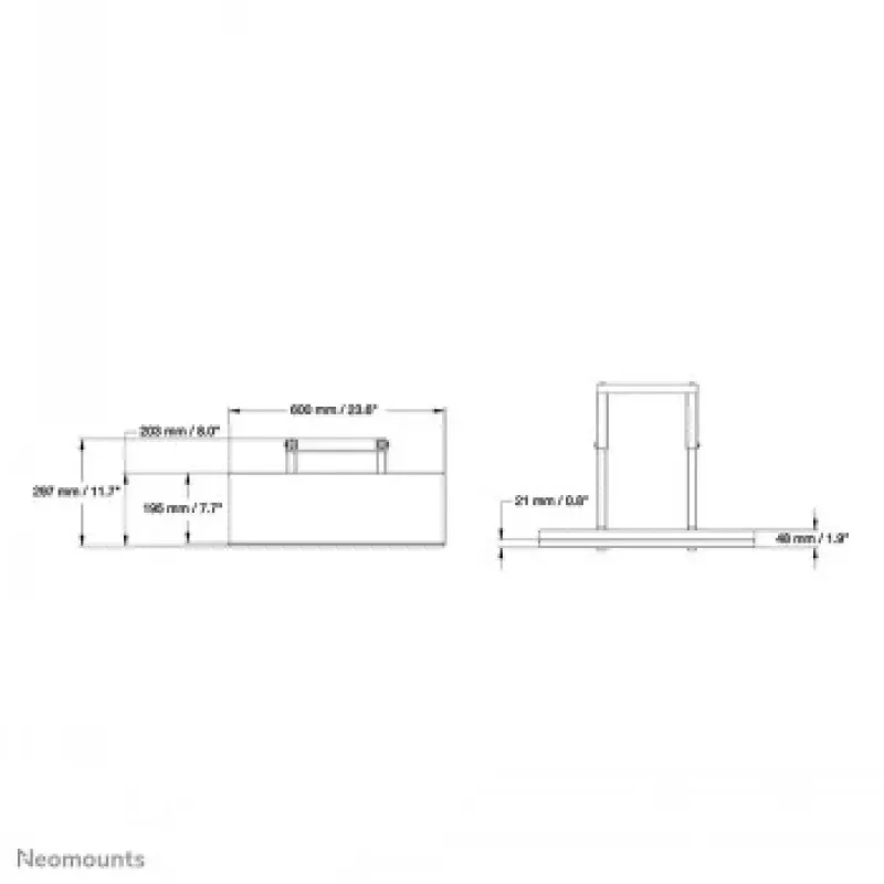 NewStar Keyboard Shelf, skirta PLASMA-M2500/W2500 serijai - juoda