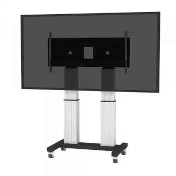 NEOMOUNTS NEWSTAR PLASMA-M2600SILVER motorizuotas mobilus stovas grindims, 70-120 inch ekranams, VESA 300x200–1200x600, sidabrinis