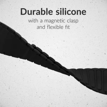 Mobilize Silicon Watch Band - Magnetic - for Apple 42/44/45/49mm - Black