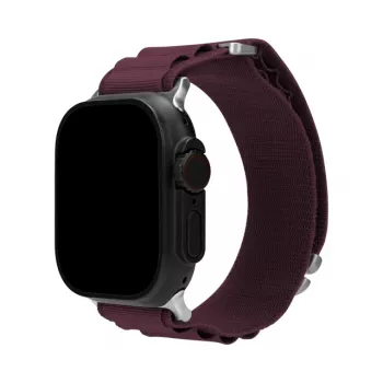 Mobilize Nylon Watch Band – Alpine – Titanium Connector – for Apple 38/40/41mm – Bordeaux