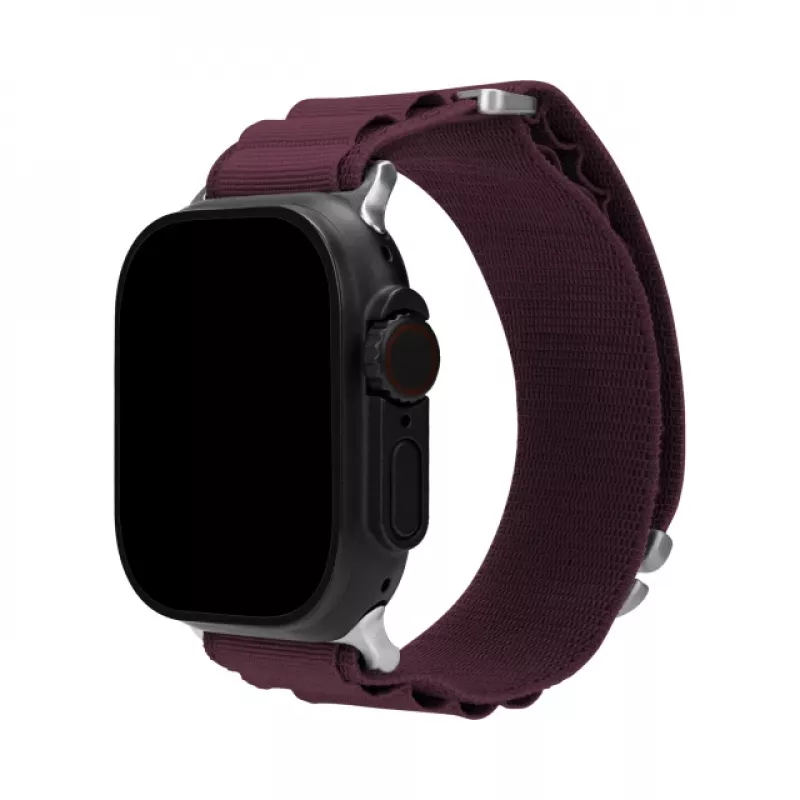 Mobilize Nylon Watch Band – Alpine – Titanium Connector – for Apple 38/40/41mm – Bordeaux