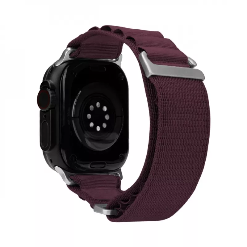 Mobilize Nylon Watch Band – Alpine – Titanium Connector – for Apple 38/40/41mm – Bordeaux