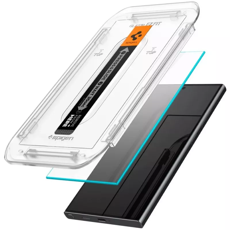 Spigen Glas.tR EZ Fit grūdinto stiklo ekrano apsauga, skirta Samsung Galaxy S24 Ultra – 2 vnt. pakuotė