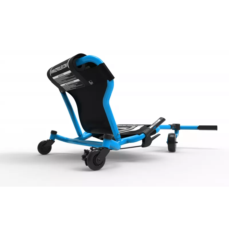 EzyRoller Spinner Pro X Foot-Powered Go Kart with 360° Spin, Blue, 10+ Years