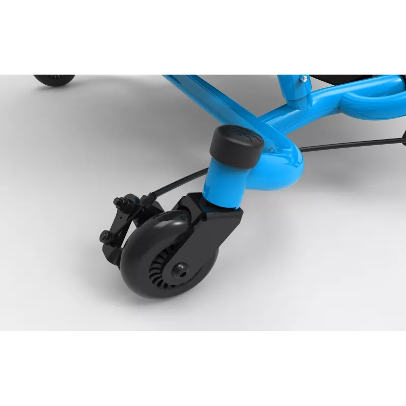 EzyRoller Spinner Pro X Foot-Powered Go Kart with 360° Spin, Blue, 10+ Years