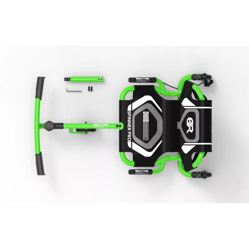 EzyRoller Spinner Pro X Green 360° Foot-Powered Go Kart, nuo 10 metų