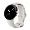 „Google Pixel Watch“ poliruoto sidabro nerūdijančio plieno 41 mm su kreidos spalvos aktyvia juostele