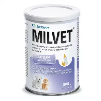 EUROWET Milvet pieno pakaitalas šunims ir katėms - 800 g
