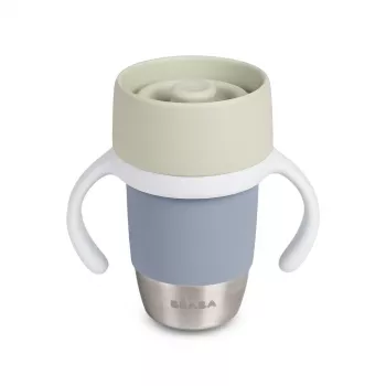 Beaba Stainless Steel 360° Training Cup Pebble Grey