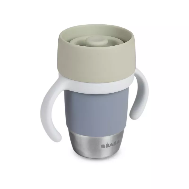 Beaba Stainless Steel 360° Training Cup Pebble Grey