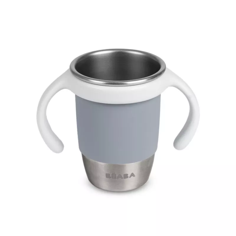 Beaba Stainless Steel 360° Training Cup Pebble Grey