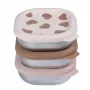 Beaba BigLove Stainless Steel Food Storage Container Set with Silicone Lids, 3 Pieces