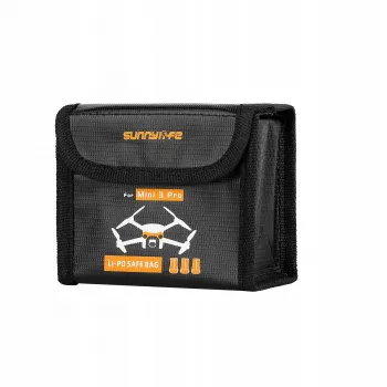 SUNNYLIFE Baterijų nešiojimo dėklas, skirtas DJI Mini 3 Pro / Mini 4 Pro – talpina 3 Li-Po baterijas (Juoda)
