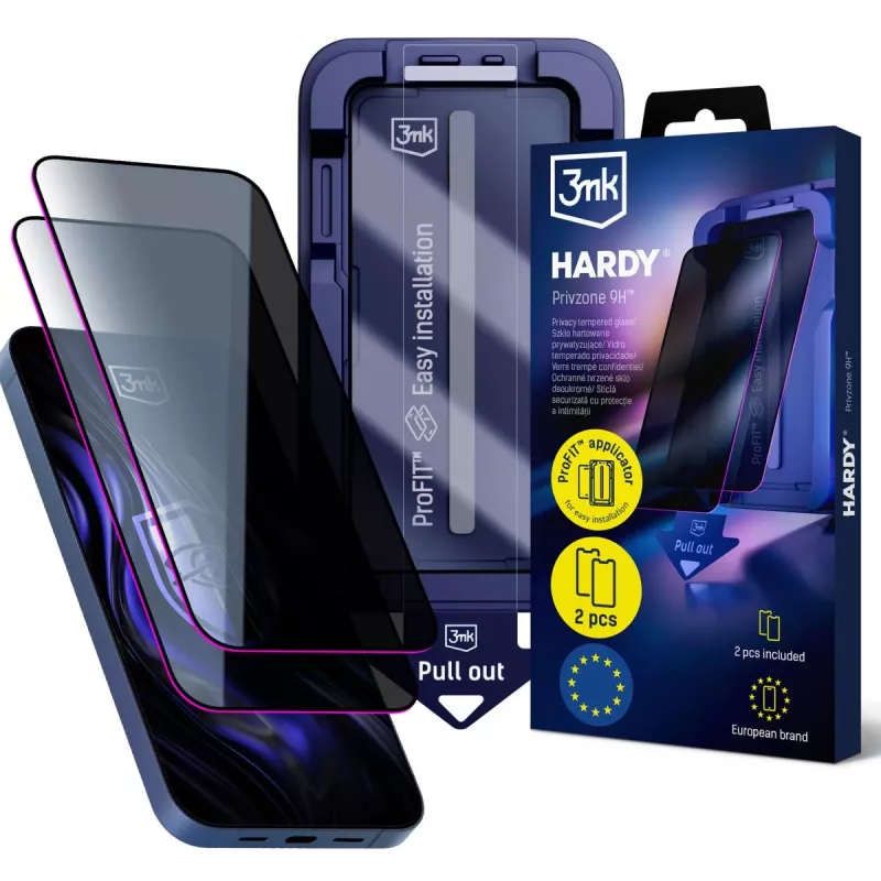 3MK PROTECTION Apple iPhone 14 Pro – 3mk Hardy Privzone 9H grūdinto stiklo privatumo apsauginė plėvelė
